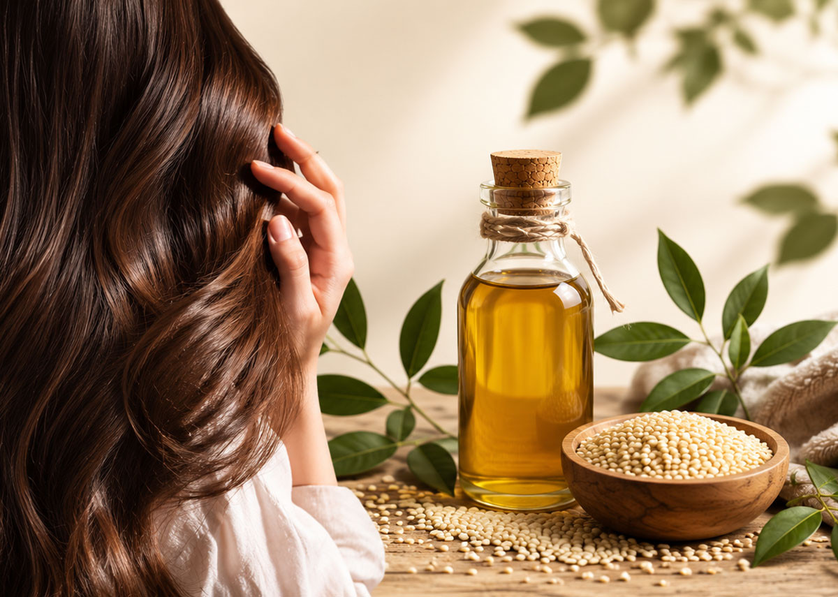 روغن کنجد برای مو؛ خواص، روش استفاده و تأثیر آن بر رشد و تقویت مو