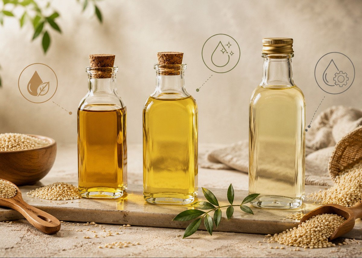 تفاوت روغن کنجد بکر، فرابکر و تصفیه‌شده؛ کدام انتخاب بهتری است؟