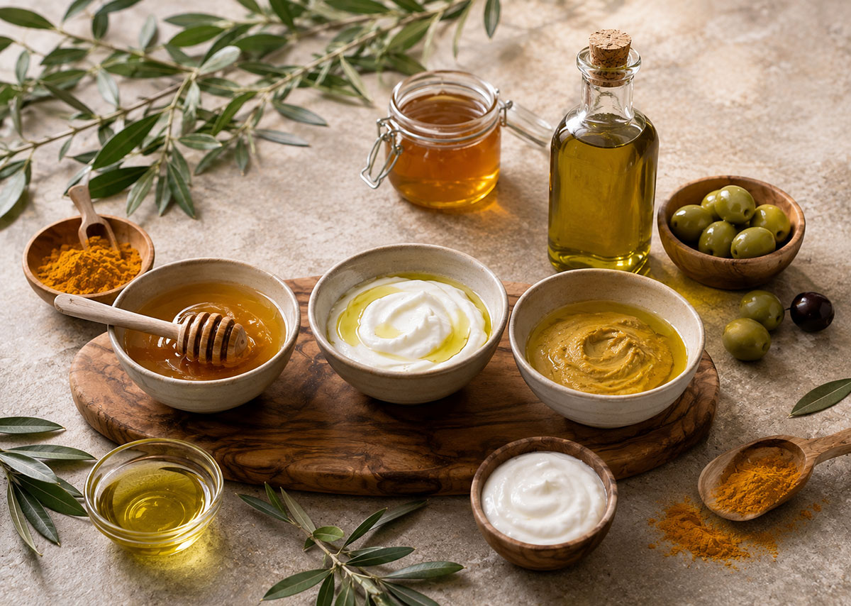 ماسکهای خانگی صورت با روغن زیتون و مواد طبیعی